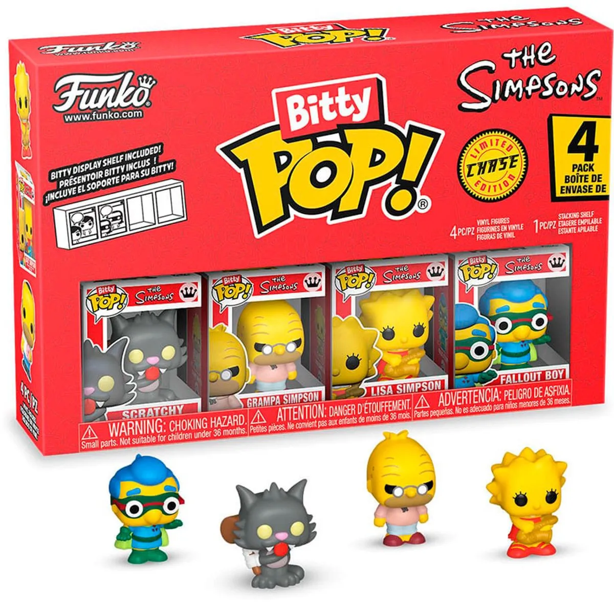 Funko Bitty Pop! The Simpsons - Scratchy/Grampa/Lisa/Random Chase - Multi