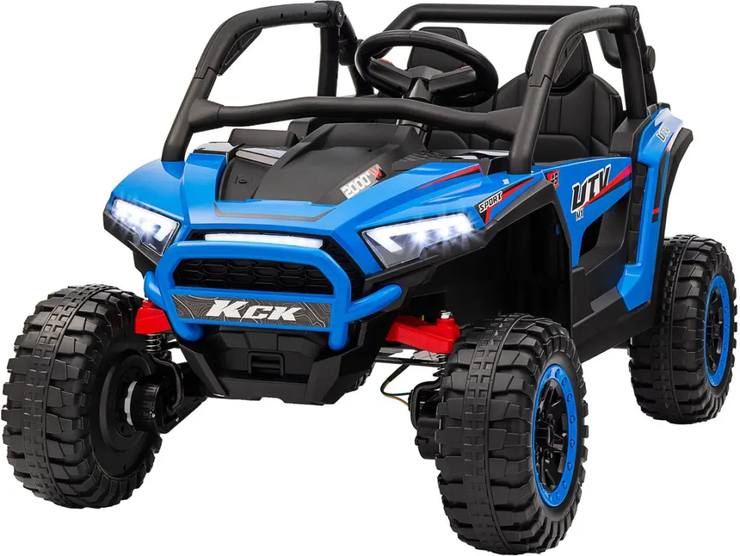 AIYAPLAY Elektrische kinder-UTV Kunststof, Metaal 117L x 72B x 67H cm Blauw