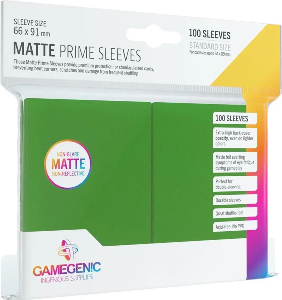 Gamegenic Matte Prime Sleeves Green