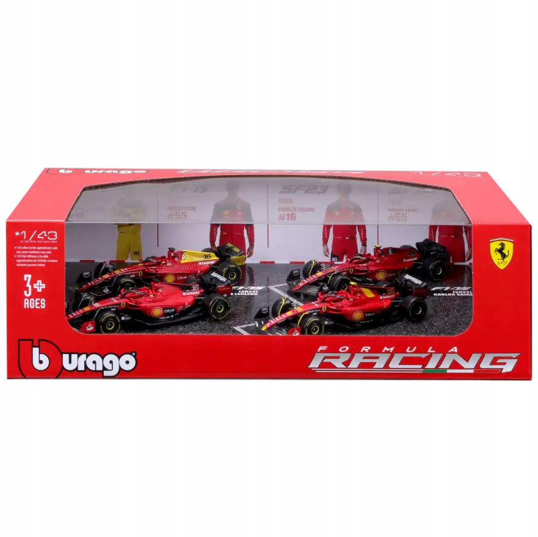 Bburago Ferrari F1-75 & SF-23 Sainz & Leclerc 1:43 Modelbouwkit