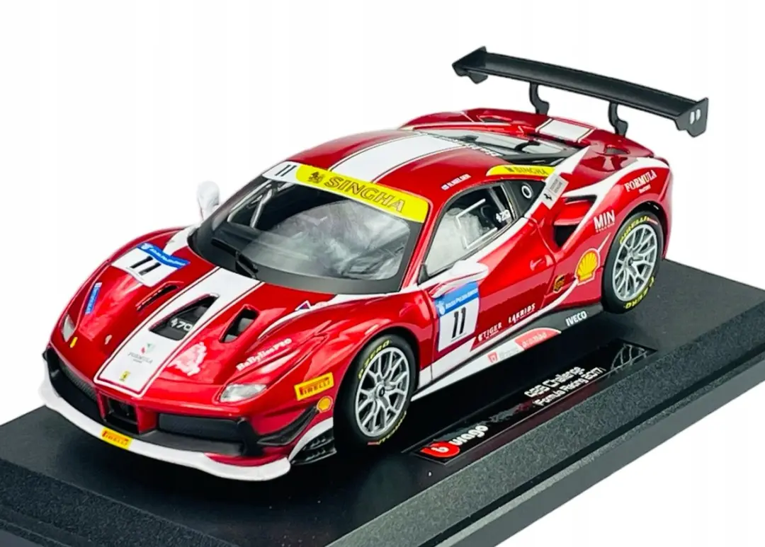 Bburago Ferrari 488 Challenge 2017 Modelauto Rood 1:24 Nieuw