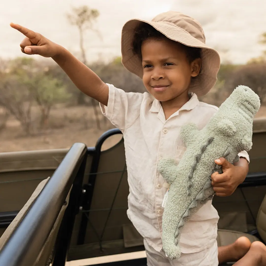 Little Dutch Safari Friends Knuffel Krokodil - Groen - afbeelding 6 van 6