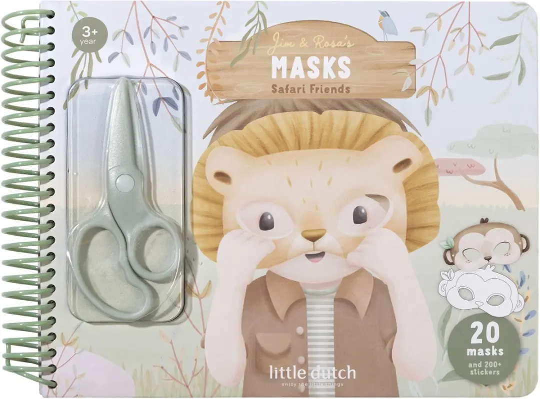Little Dutch Safari Jim Knutselboek Maskers Maken