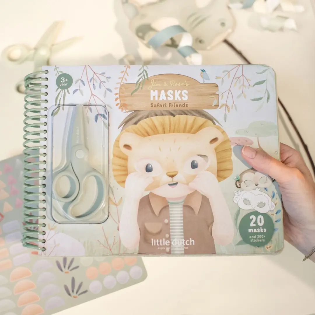 Little Dutch Safari Jim Knutselboek Maskers Maken - 30 Pagina's - Groen - afbeelding 3 van 5