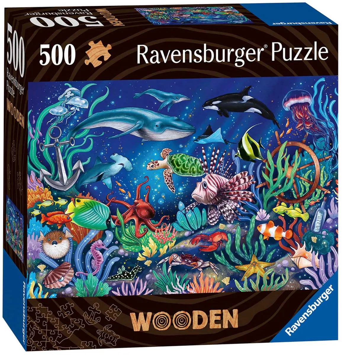 Ravensburger Houten Legpuzzel 500 Stuks Dieren - Multicolor