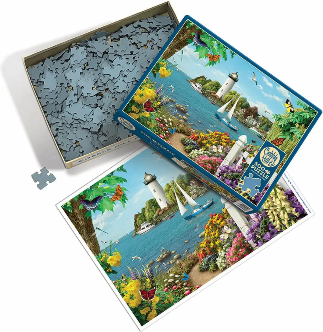 Cobble Hill Boot en Zeezicht Puzzel 500 Stukken - Meerkleurig - afbeelding 2 van 6