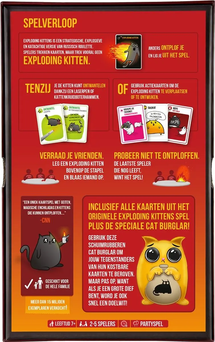 Exploding Kittens Cat Burglar Editie - Spel - 2-5 Spelers
