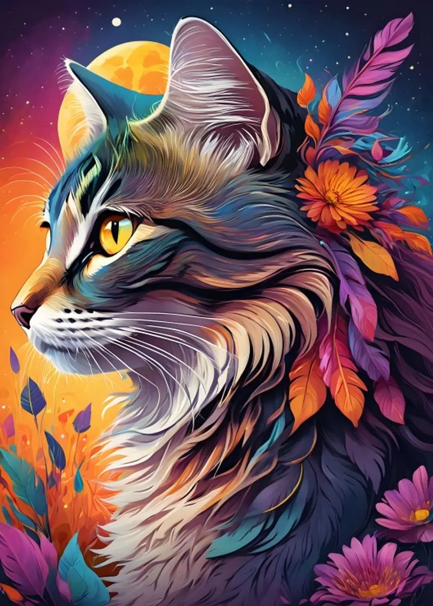 Bluebird Puzzle legpuzzel Floral Cat