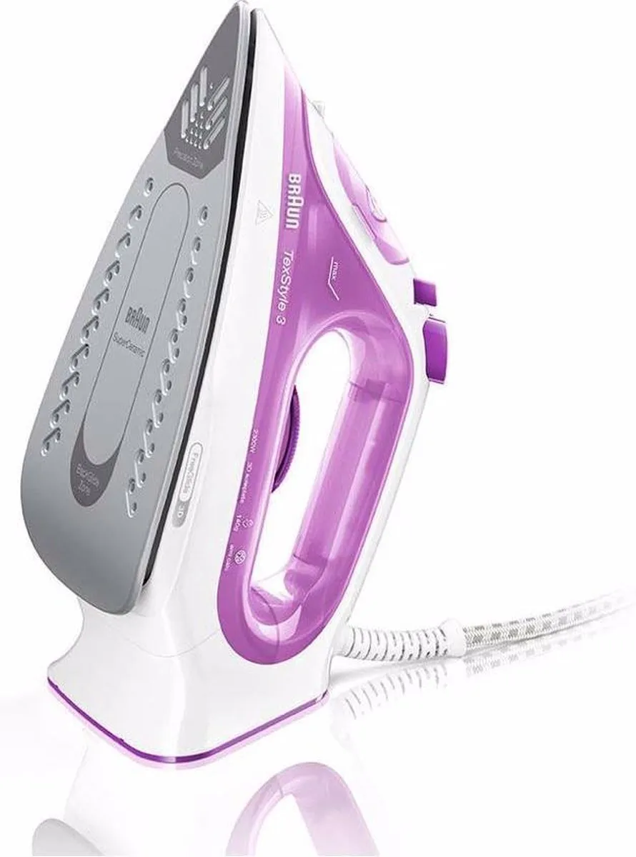 Braun TexStyle 3 SI3030PU Stoomstrijkijzer - 2400W - Paars