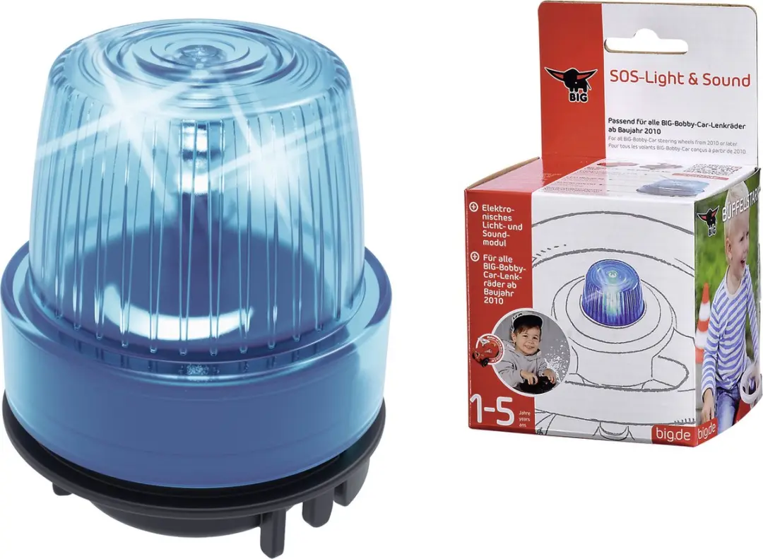 BIG SOS Licht en Geluid - Blauw/Zwart - 2x 1,5V - afbeelding 2 van 6