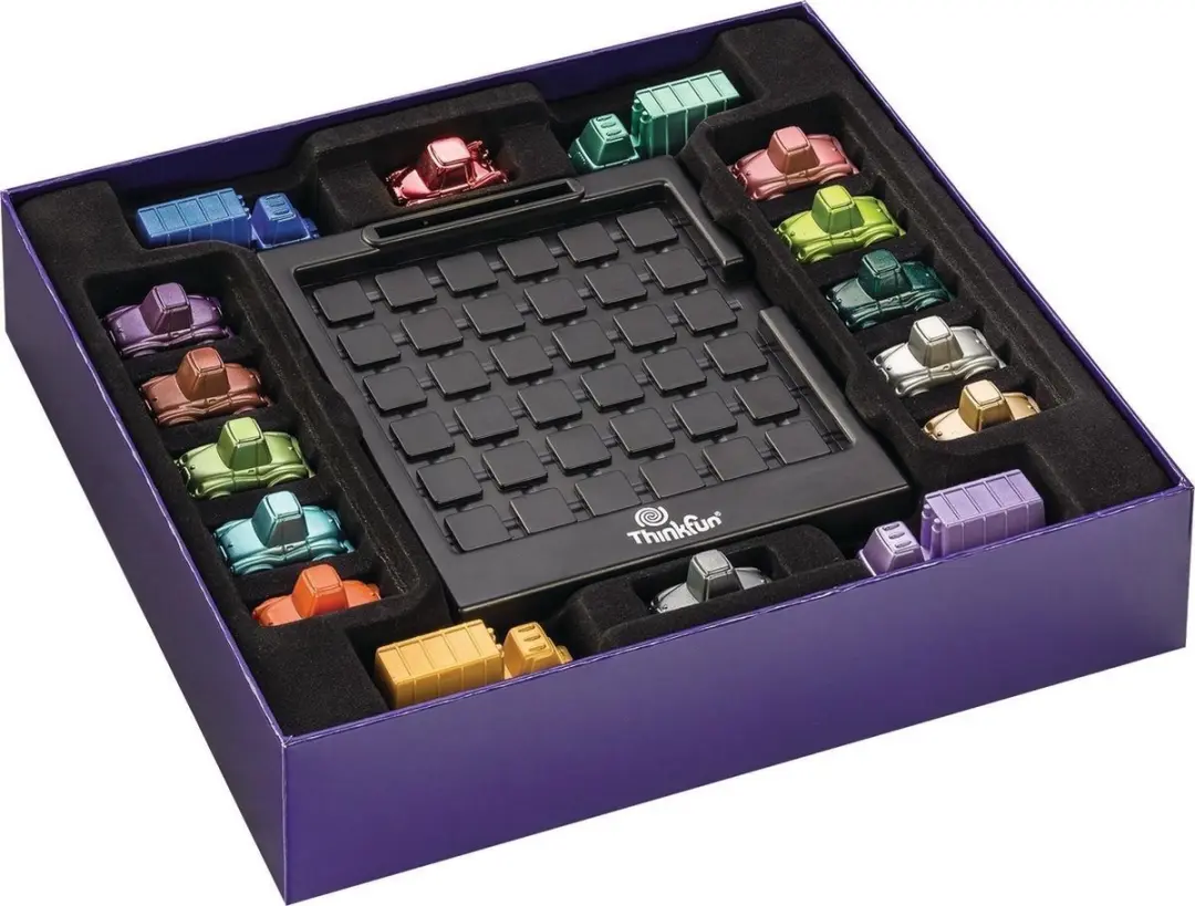 ThinkFun Rush Hour Deluxe Spitsuurspel - 60 Opdrachten - Metallic