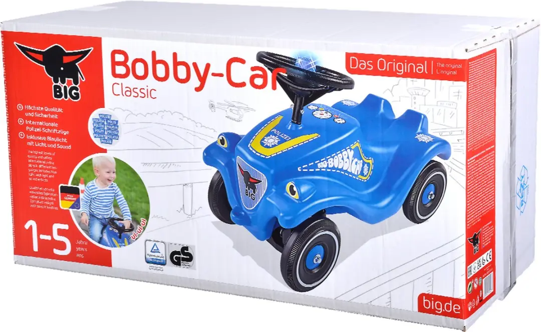 BIG Bobby Car Classic Politie - Blauw - afbeelding 6 van 6