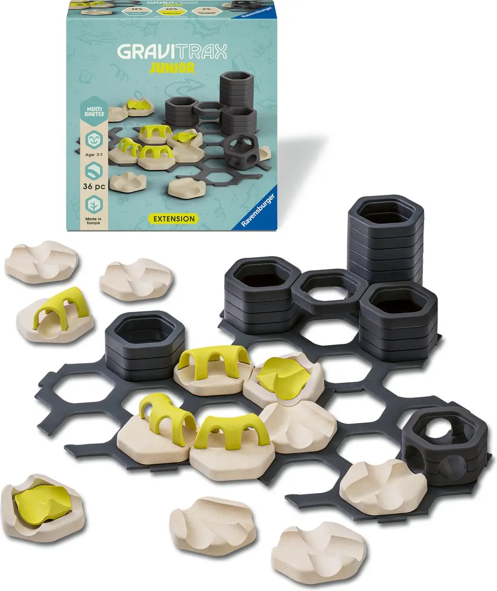 GraviTrax Junior Multi Routes Uitbreiding - 36 Stuks - Meerkleurig - afbeelding 4 van 6