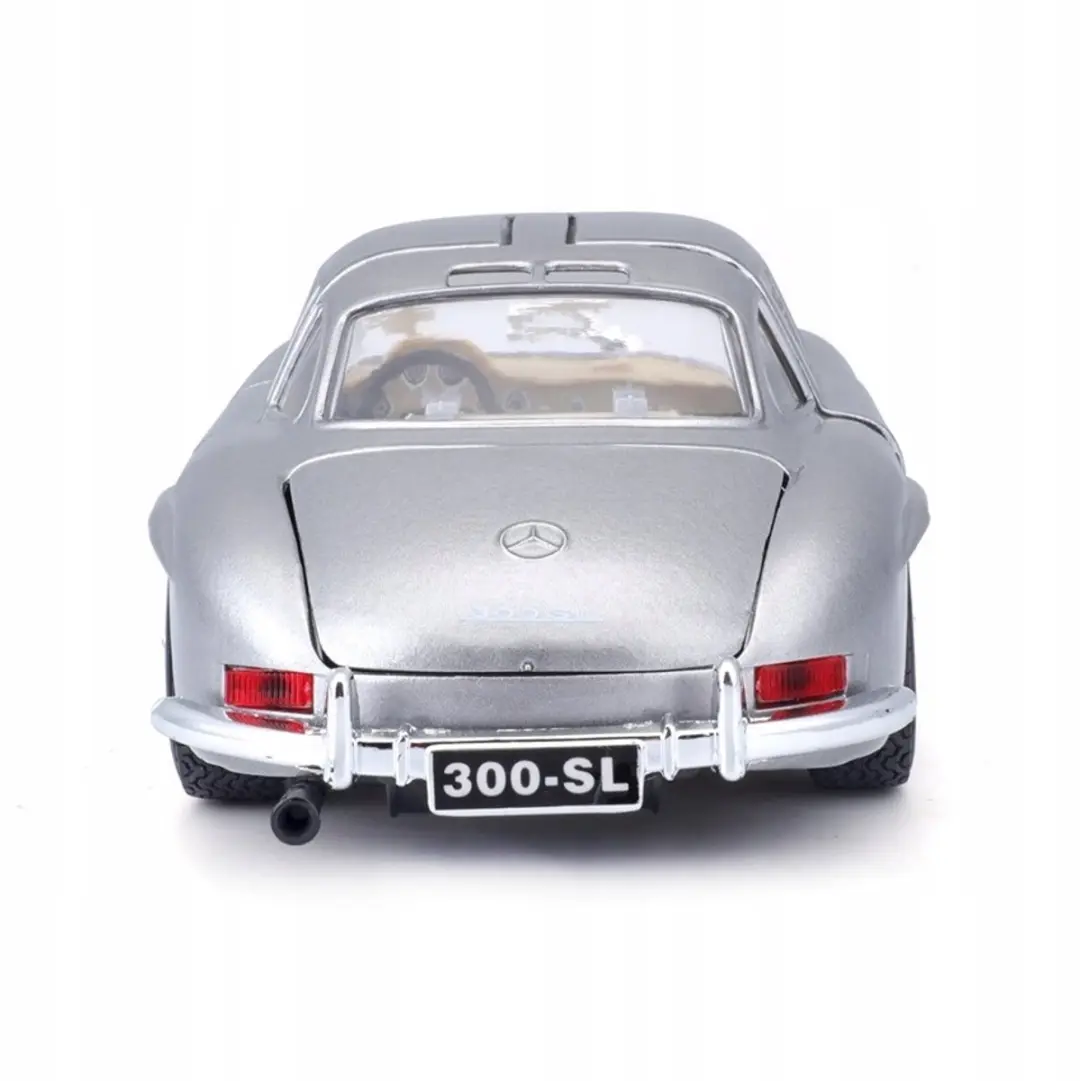 Bburago Mercedes-Benz 300 SL 1:24 Modelauto - Zilver - afbeelding 4 van 6