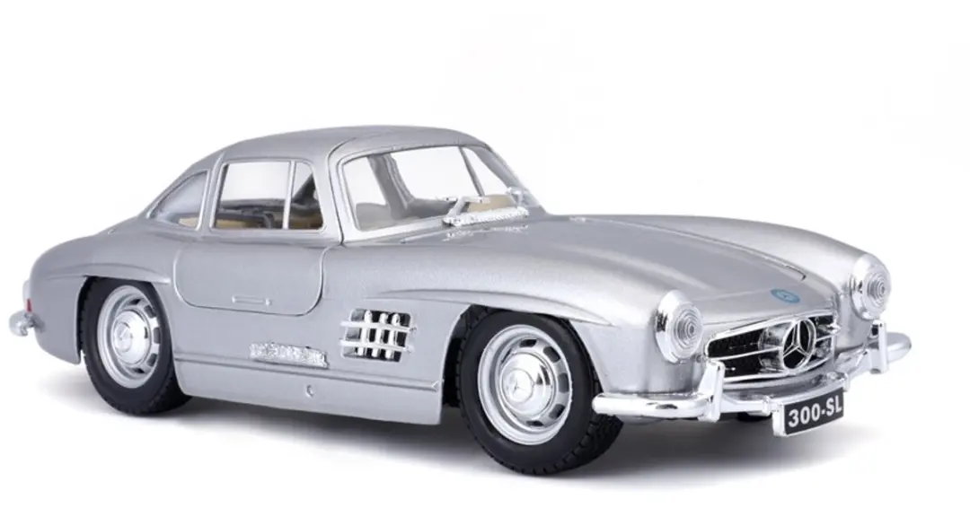Bburago Mercedes-Benz 300 SL 1:24 Modelauto - Zilver - afbeelding 2 van 6