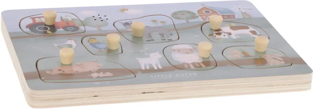 Little Dutch Geluidenpuzzel Little Farm 7-delig