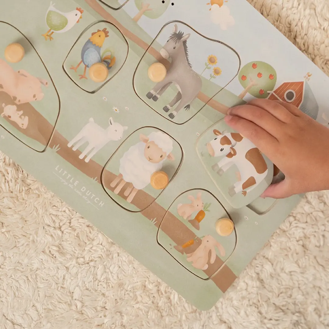 Little Dutch Geluidenpuzzel Little Farm 7-delig
