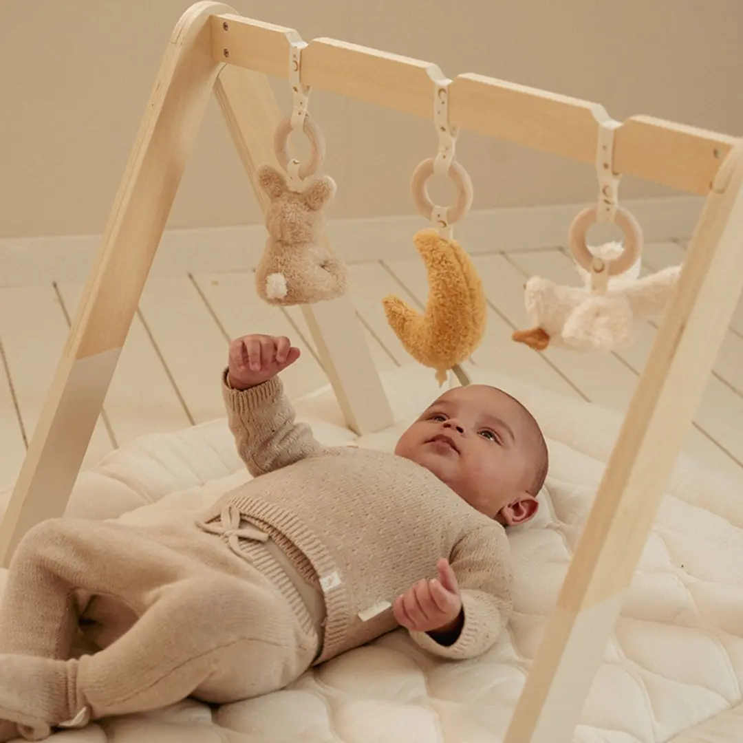 Little Dutch Newborn Naturals Babygym - 3 Speelelementen - Hout naturel - afbeelding 2 van 6