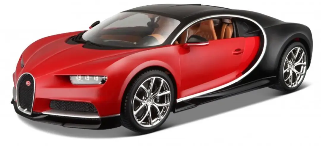 Bugatti Chiron 1:18 rood/zwart