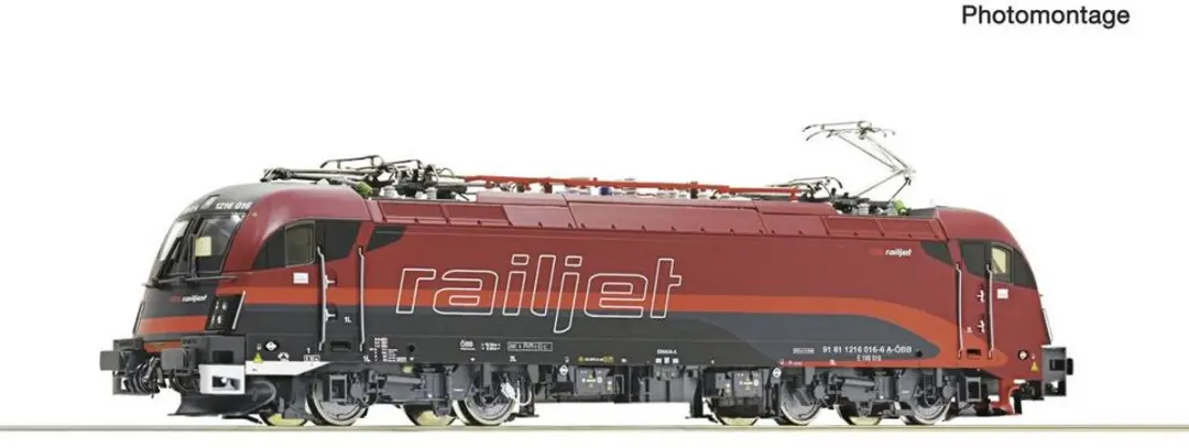 Roco 7500182 H0 elektrische locomotief 1216 016-6 „Railjet” (DC) Elektrische