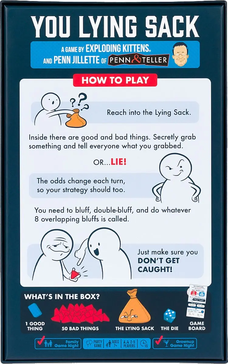 Exploding Kittens You Lying Sack EKG-SACK-CORE-1 Kaartspel - 2-5 Spelers