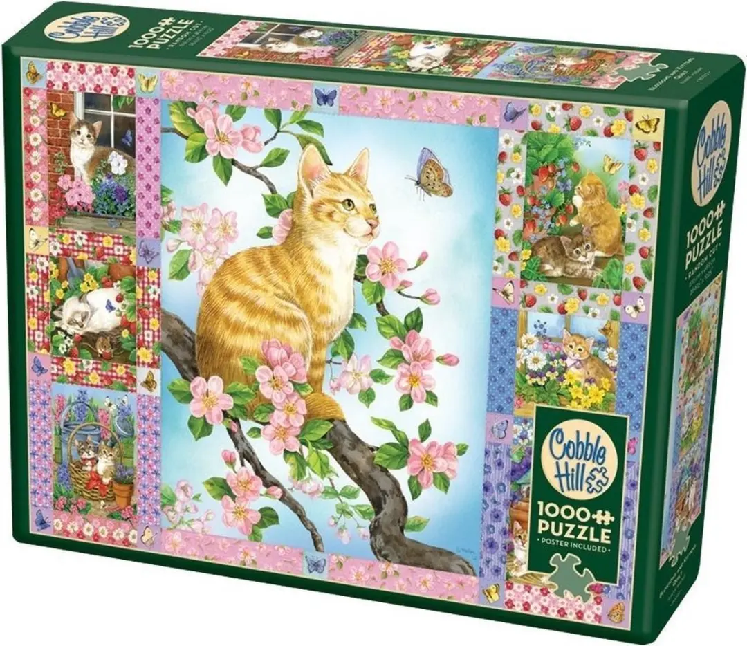 Cobble Hill Blossoms & Kittens Legpuzzel 1000 Stuks