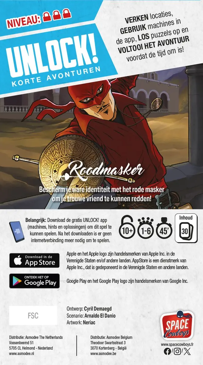 Space Cowboys Unlock! Korte Avonturen Roodmasker Kaartspel