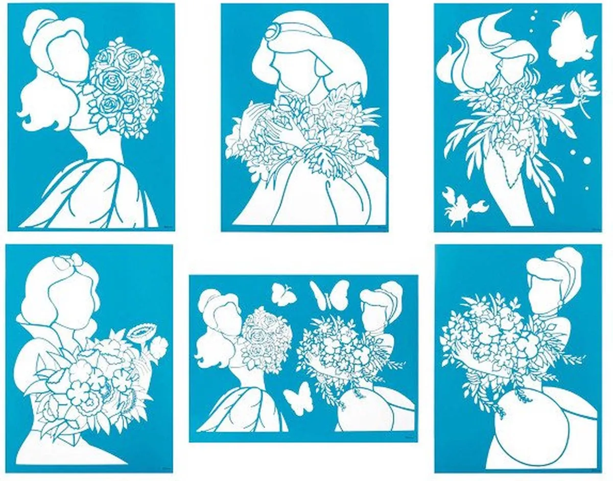 Disney 100 Jaar Blaaspennen Set - 7 Stuks - Multicolor