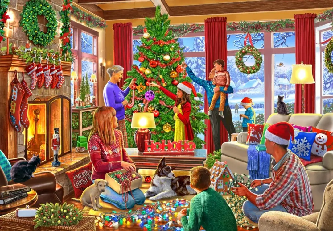 Bluebird Puzzle kerst legpuzzel Christmas Decorating