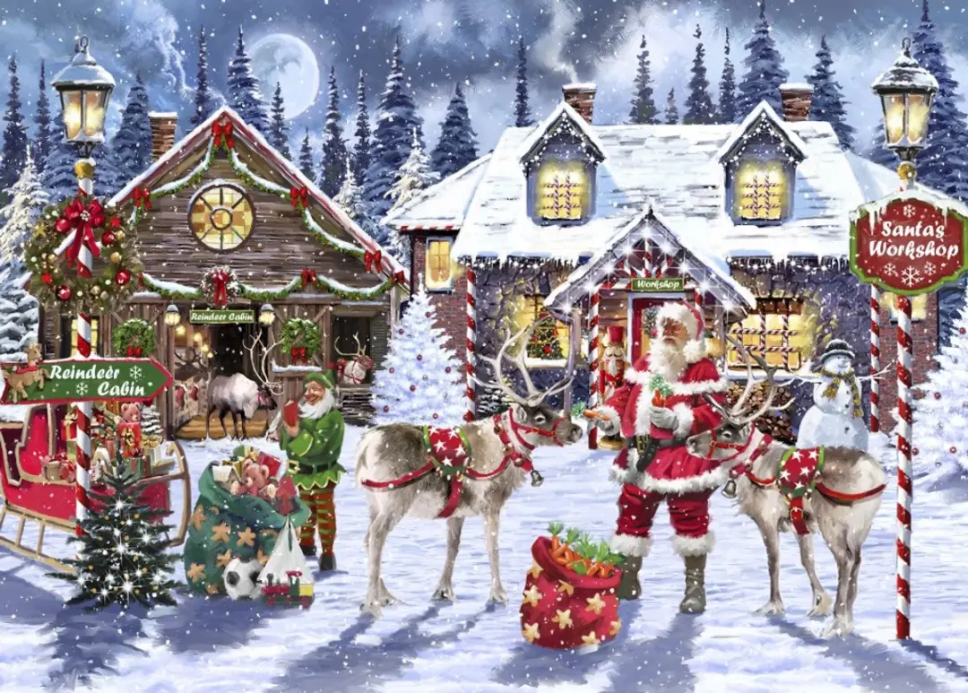 Bluebird Puzzle kerstpuzzel Santa's Workshop