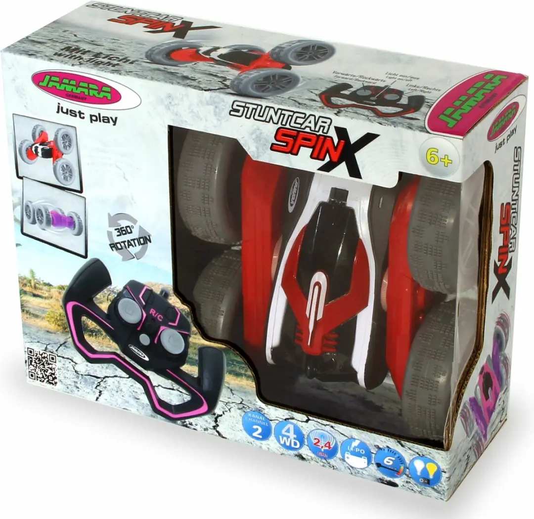 Jamara SpinX Stuntcar 410176 Radiografisch Model - Rood - afbeelding 6 van 6