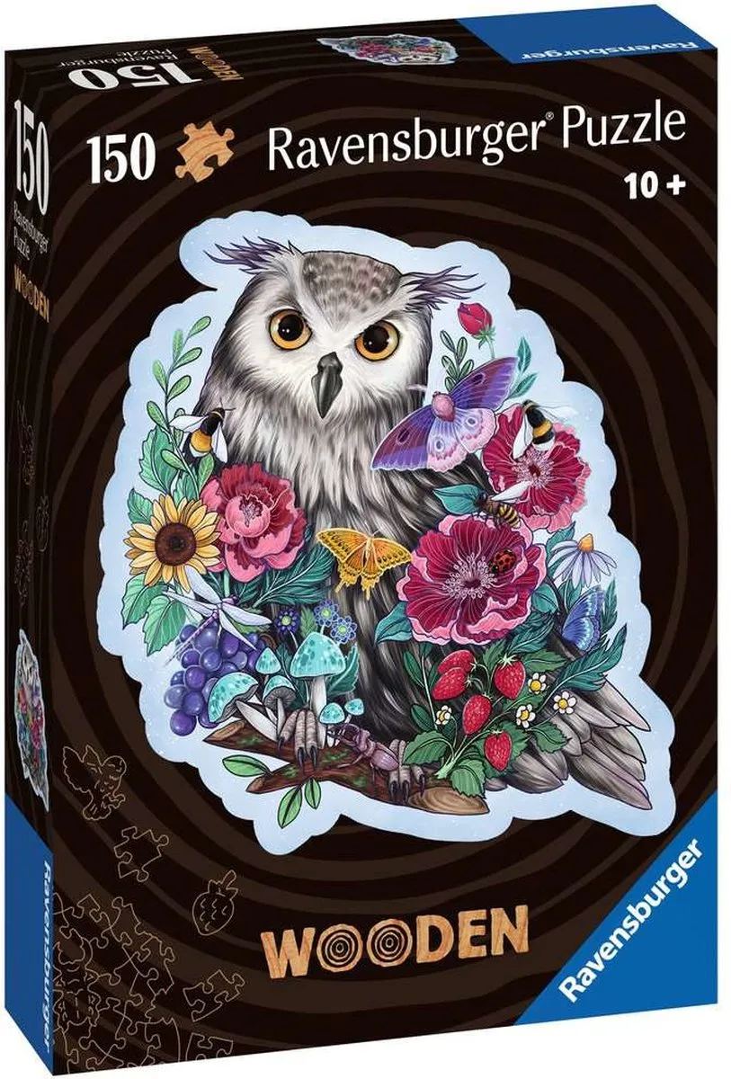 Ravensburger Houten Legpuzzel 150 Stuks Uil - Multicolor