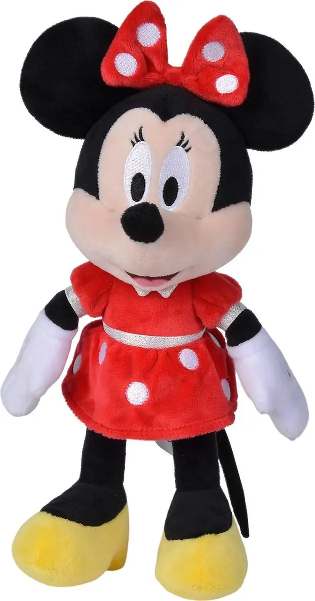 Simba Disney Minnie Mouse Pluche Knuffel - 25cm - Rood