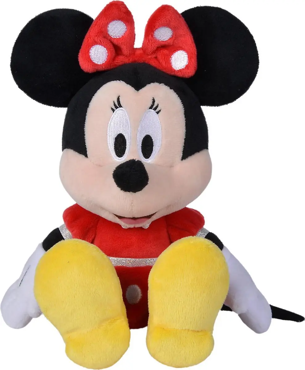 Simba Disney Minnie Mouse Pluche Knuffel - 25cm - Rood