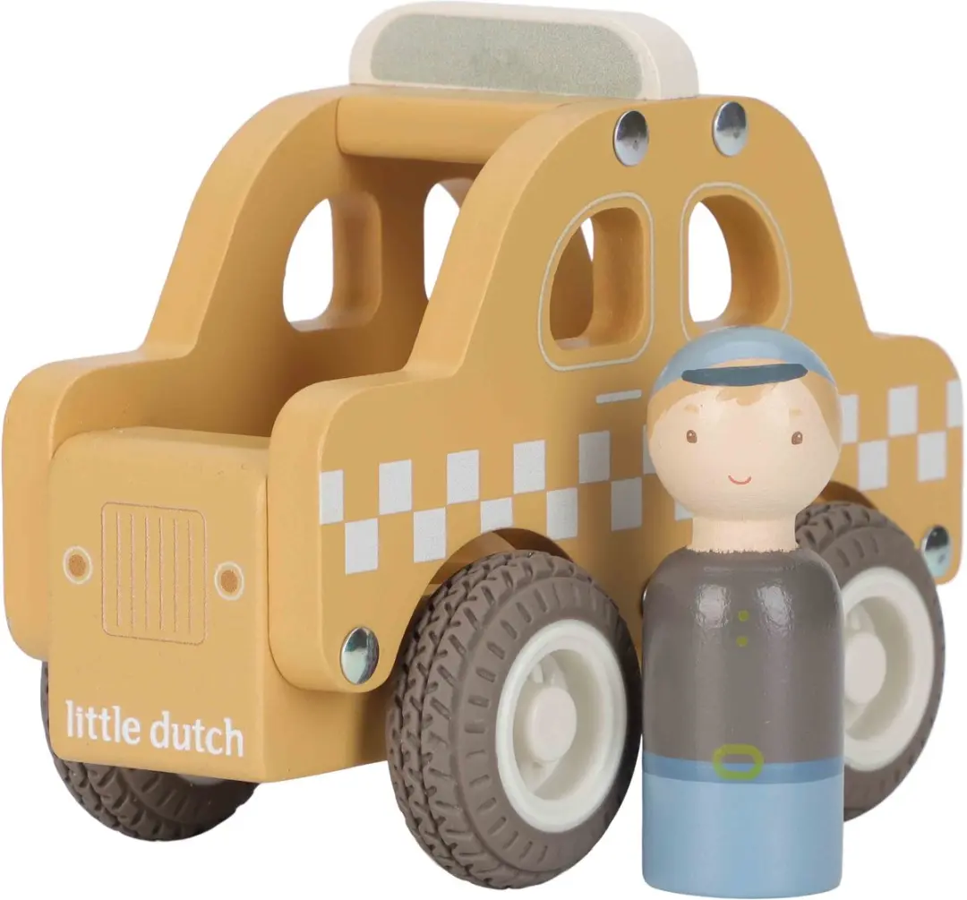 Little Dutch Houten Taxi Speelgoedauto Meerkleurig