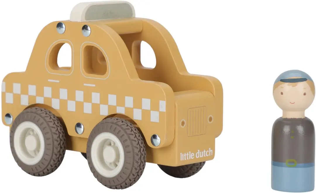 Little Dutch Houten Taxi Speelgoedauto Meerkleurig