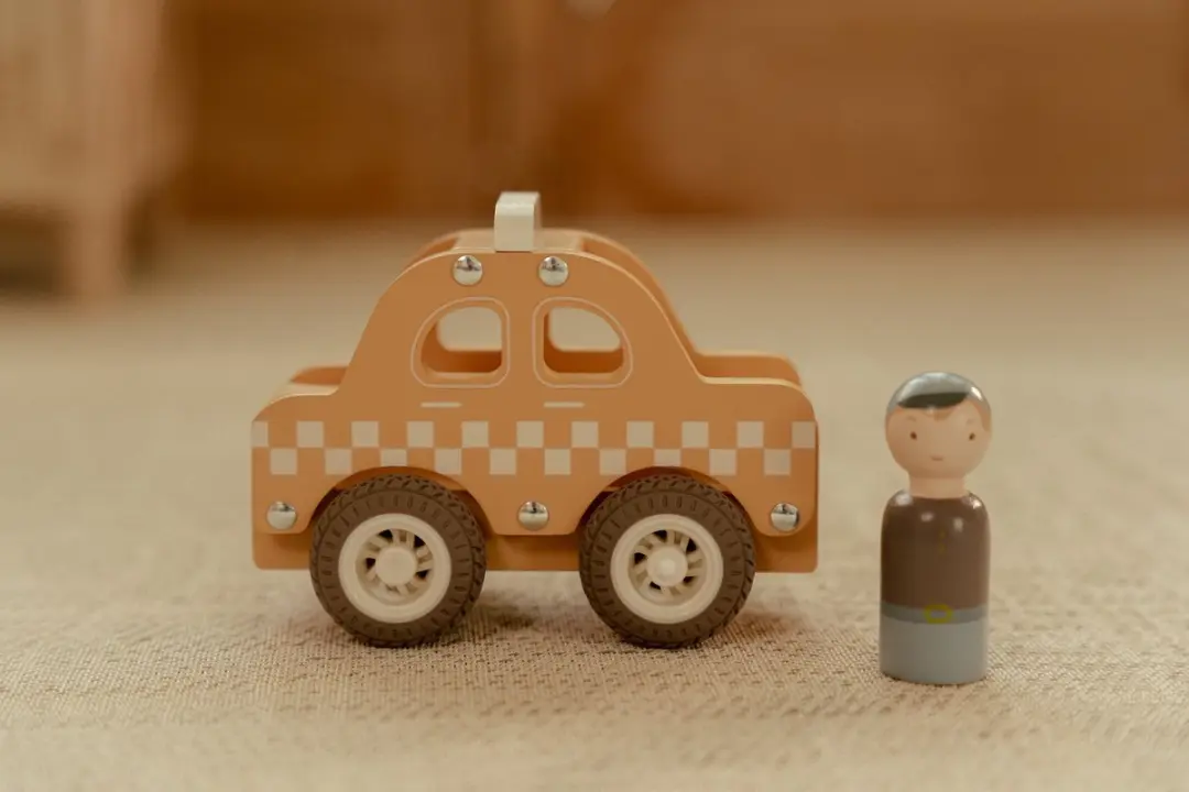 Little Dutch Houten Taxi Speelgoedauto Meerkleurig