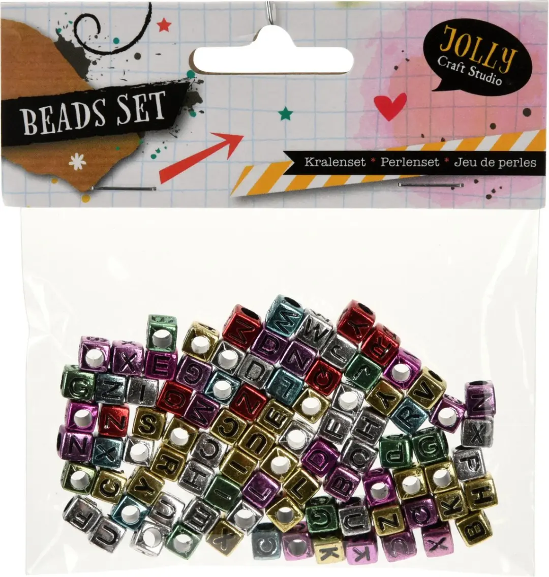 Koopman Kralenset Letters of Cijfers 15g - Multi