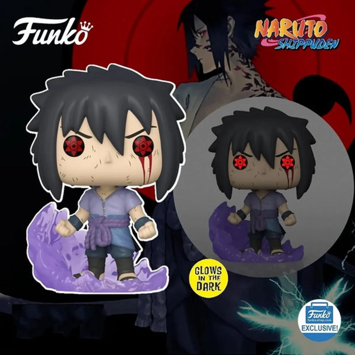 Funko Pop! Naruto Sasuke Amaterasu #1436 GITD