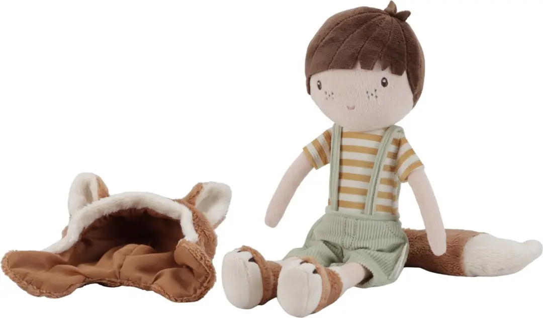 Little Dutch Knuffelpop Forest Friend Sam - Bruin/ Groen