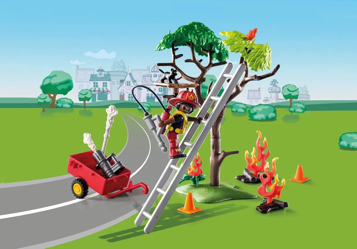 Playmobil Duck On Call Brandweeractie 70917 - Red de kat! - Multicolor