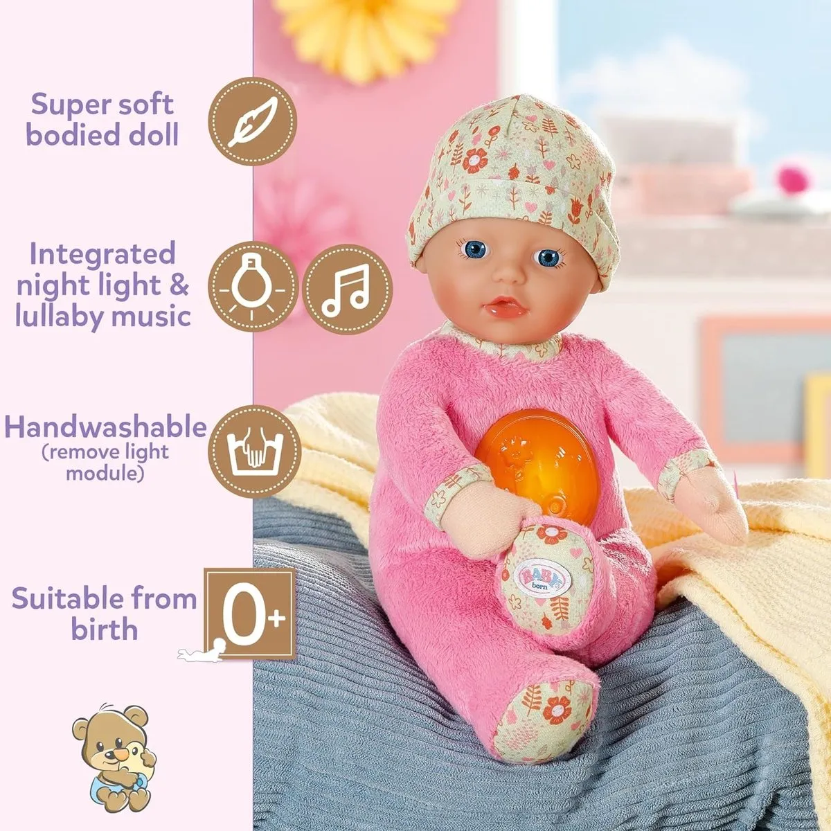 Baby Born Nachtvriendjes Multikleur Babypop 30cm - 2x AA