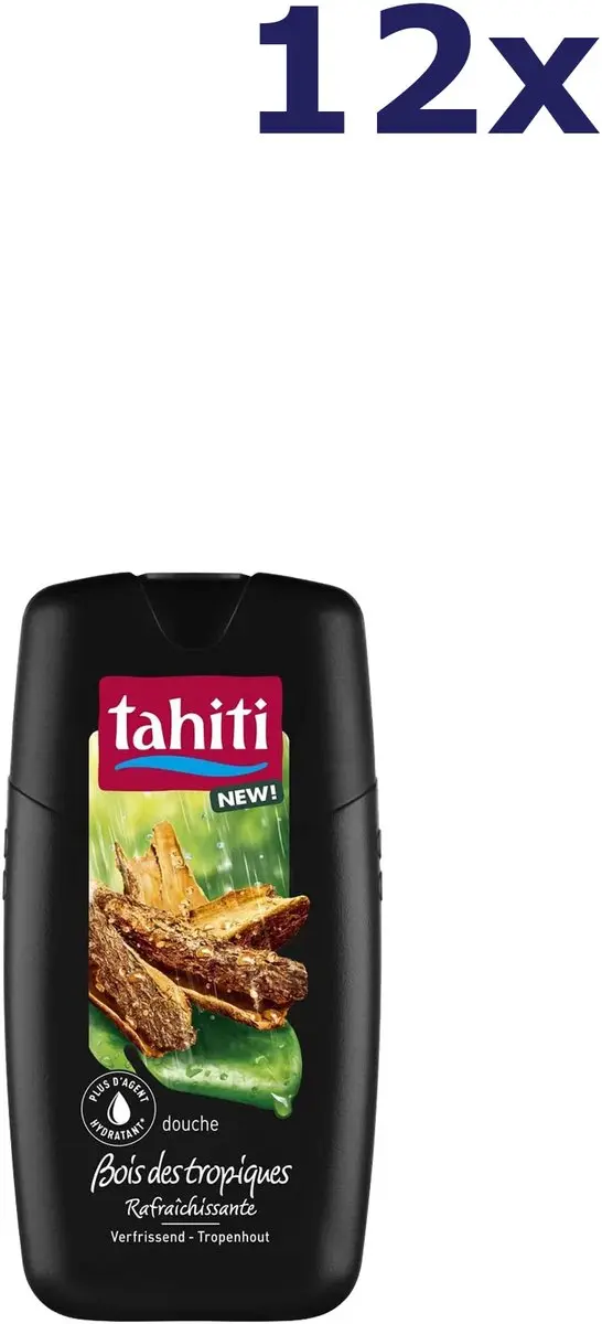 12x Tahiti Douchegel Tropenhout 250ml