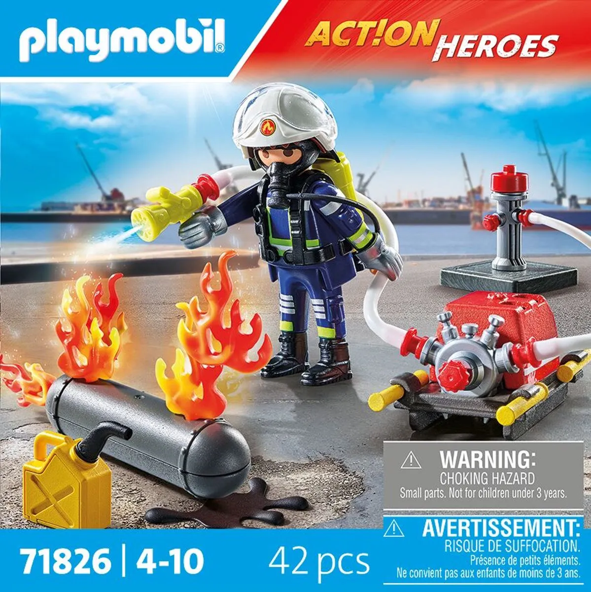 Playmobil Action Heroes Brandweerman met Waterpomp 71826