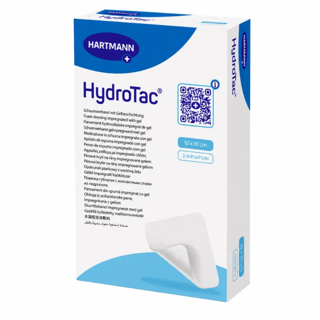 HydroTac schuimverband 10 x 10 cm, 3 stuks