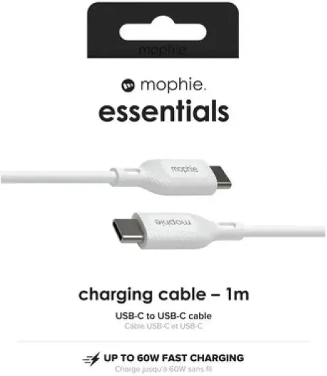 mophie USB-C naar USB-C 60W Kabel 1m - Wit