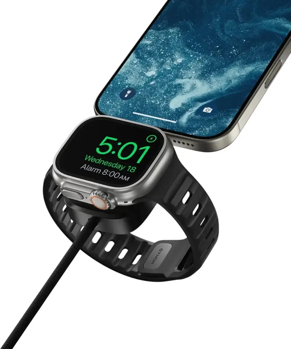 NOMAD Universele Kabel Apple Watch 1,5m Carbide - Transparent - afbeelding 6 van 6
