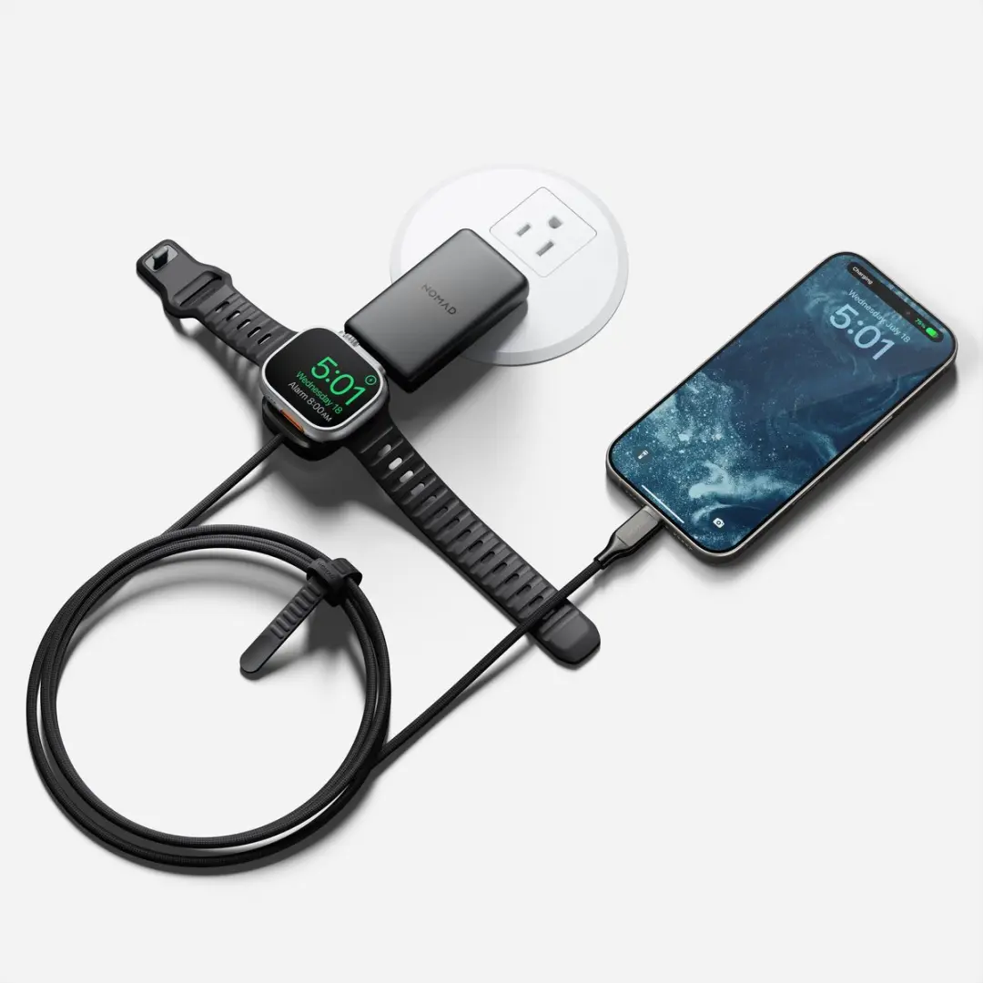 NOMAD Universele Kabel Apple Watch 1,5m Carbide - Transparent