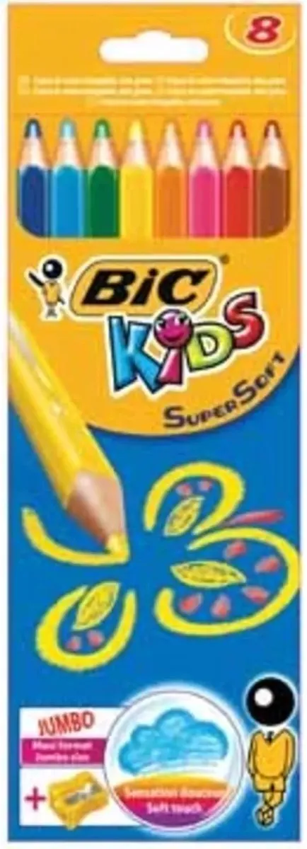 Bic SuperSoft Kleurpotlood - 8 Stuks Multicolor
