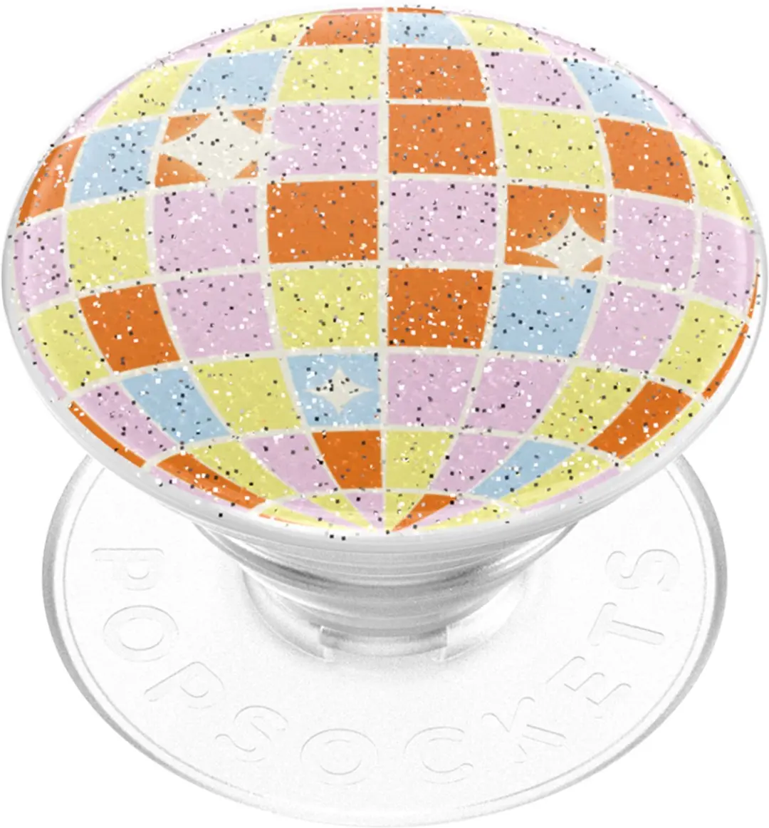 PopSockets, PopGrip Universele Zelfklevende Retro Disco Patroon met Stand Functi